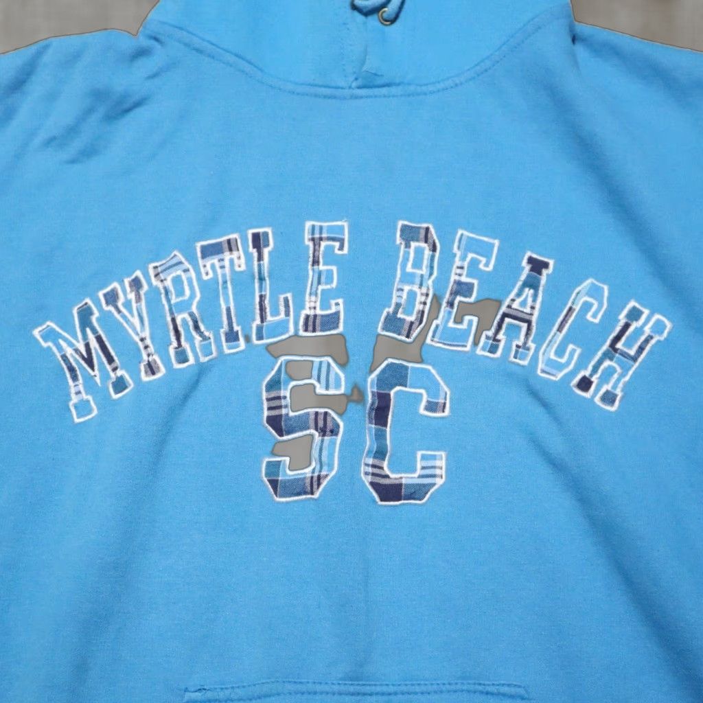 Hanes Hanes Hoodie Unisex Adults XL Blue Logo Kangaroo Pocket Hooded Sweatshirt Jersey Cotton Polyester Beach Theme Pullover Size US XL / EU 56 / 4 - 1 Thumbnail
