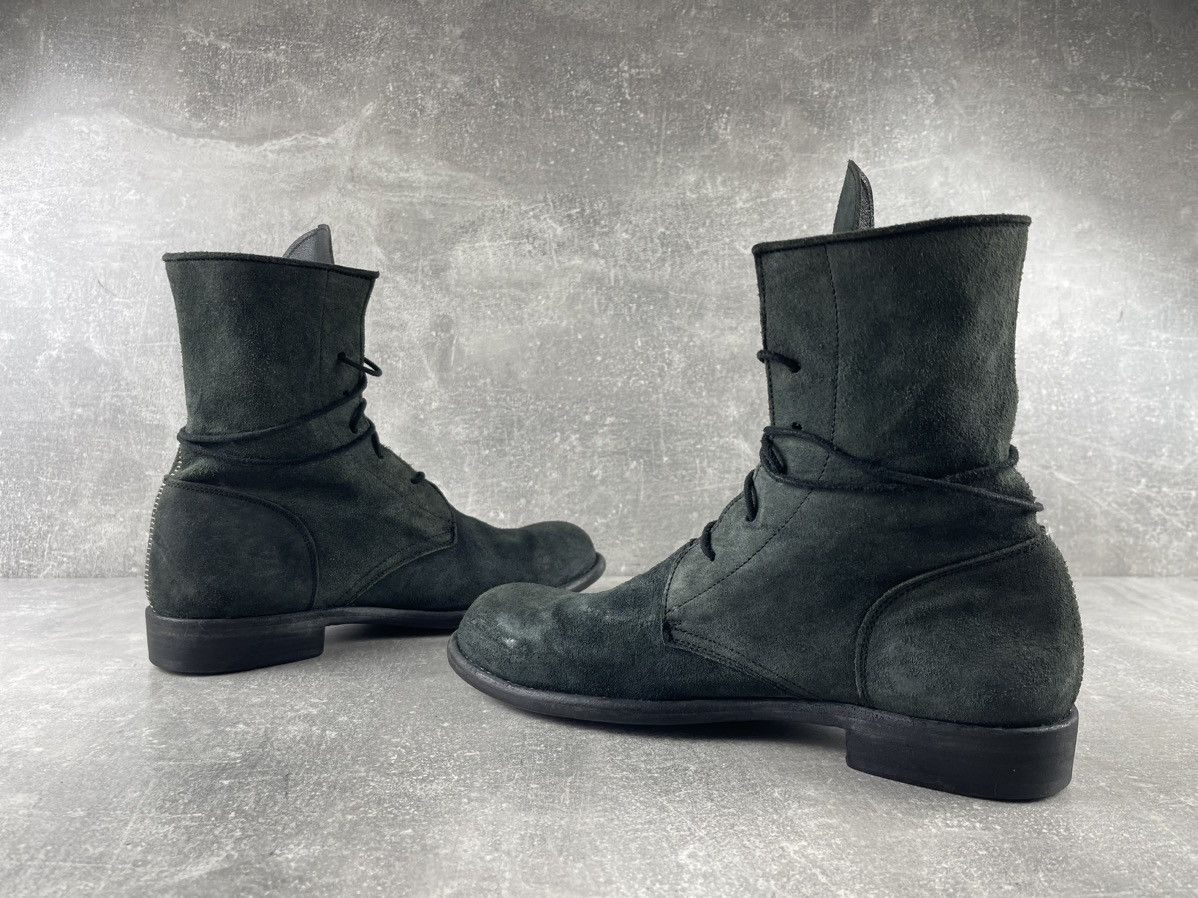 10sei0otto 10Sei0Otto Avant-Garde Dark Green Suede Lace Up Ankle Boots Size US 9 / EU 42 - 5 Thumbnail
