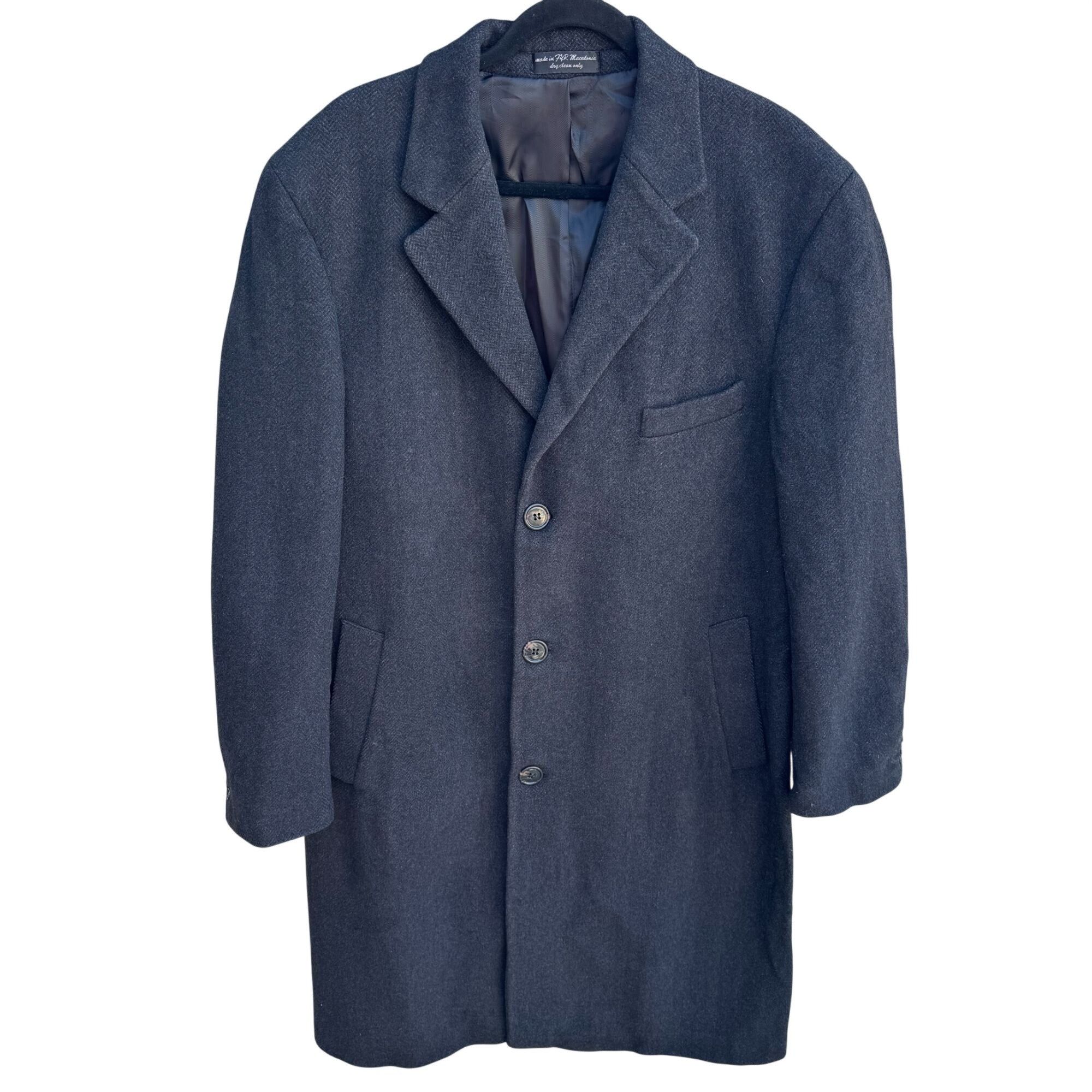 Lauren Ralph Lauren Lauren Ralph Lauren Mens Charcoal Overcoat Wool Cashmere Ble Size US XL / EU 56 / 4 - 1 Thumbnail