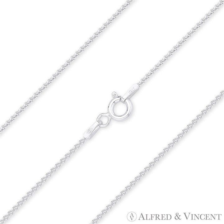 Other 1.4mm Wheat Spiga Chain Necklace in .925 Sterling Silver Size ONE SIZE - 1 Thumbnail