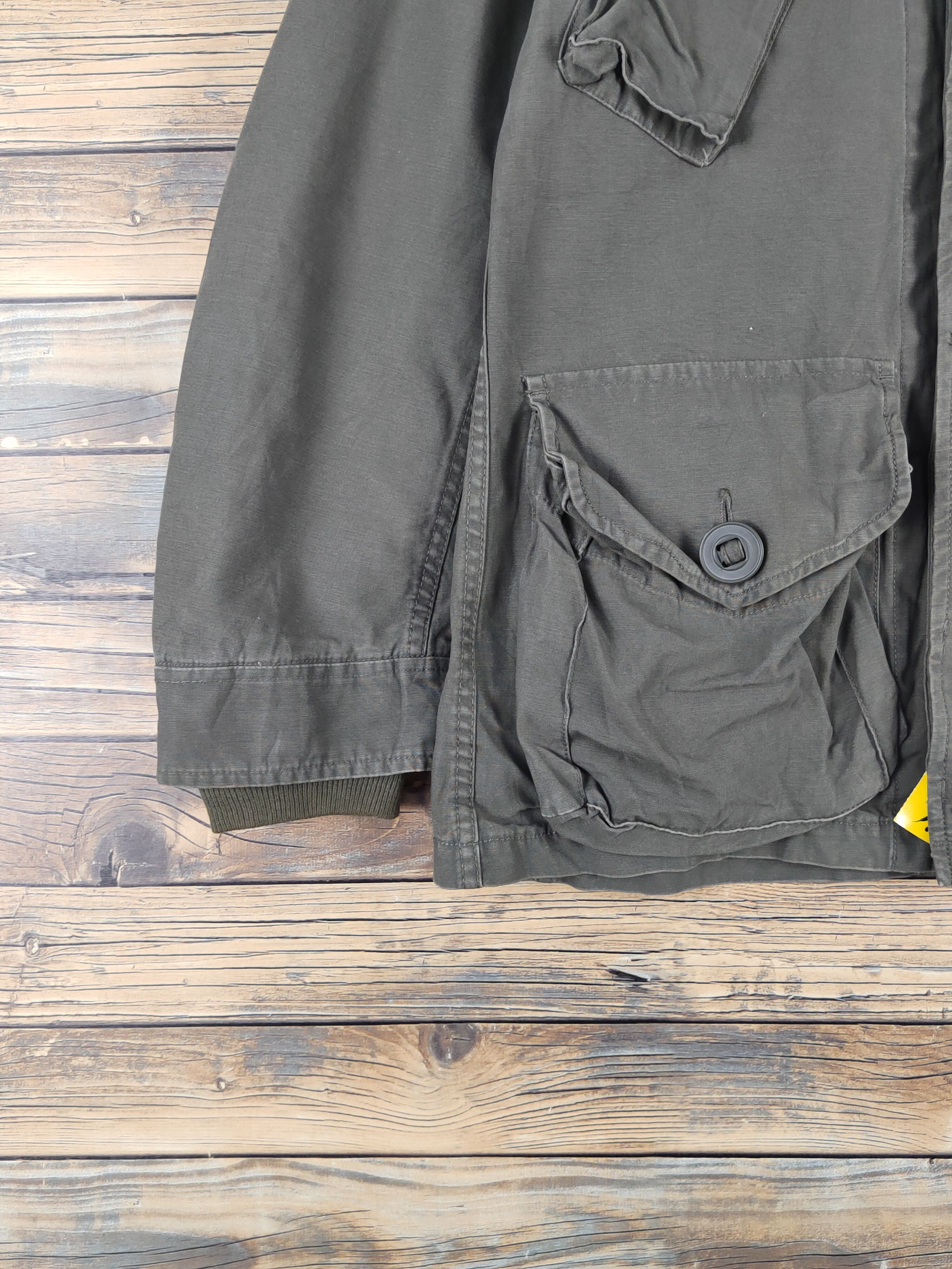 Japanese Brand Back Number Olive Military multipocket Hoodie Jackets #W1651 Size US M / EU 48-50 / 2 - 5 Thumbnail