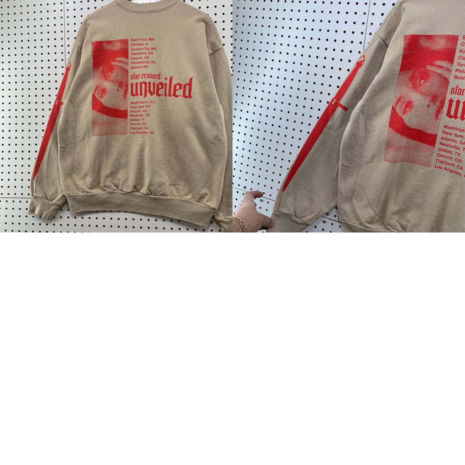 Vintage Kacey Musgraves Sweatshirt Mens Large Star Crossed Unveiled Tour Crewneck Music Shirt Adult Large Beige Graphic Print Vintage No Size US L / EU 52-54 / 3 - 9 Thumbnail