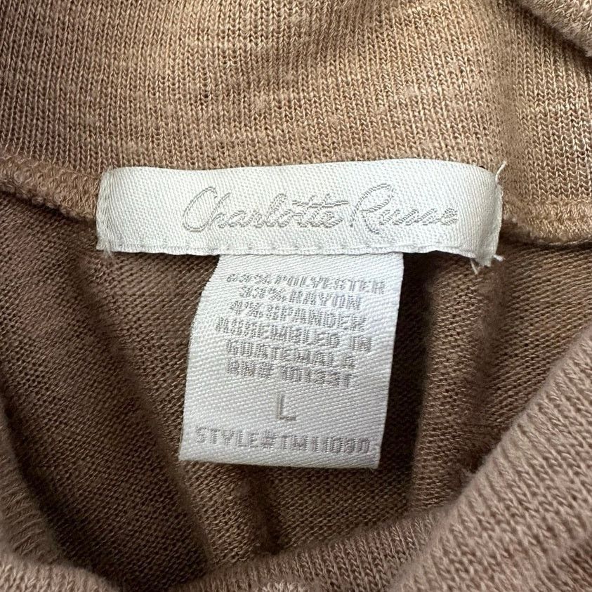 Other charlotte russe beige tan turtleneck bodycon knit dress Size L / US 10 / IT 46 - 3 Thumbnail