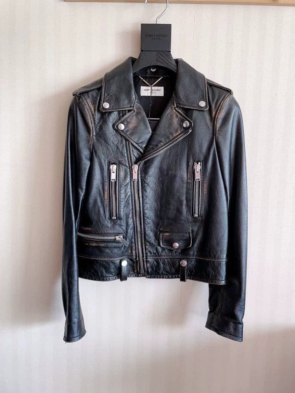 Saint Laurent Paris Tailored motorcycle leather jacket-2506