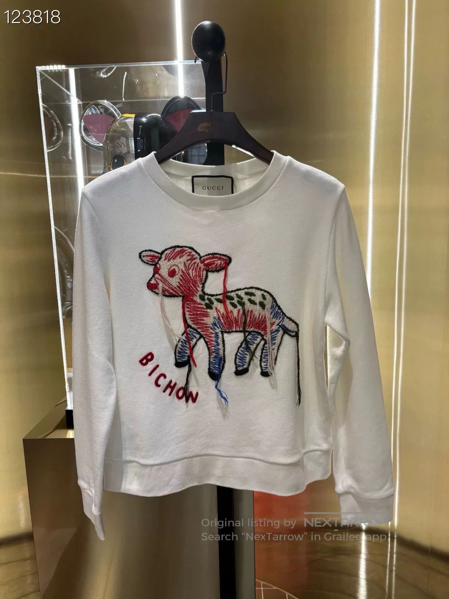 Gucci Gucci Deer Embroidery Fringe Sweatshirt. Size XS / US 0-2 / IT 36-38 - 1 Thumbnail
