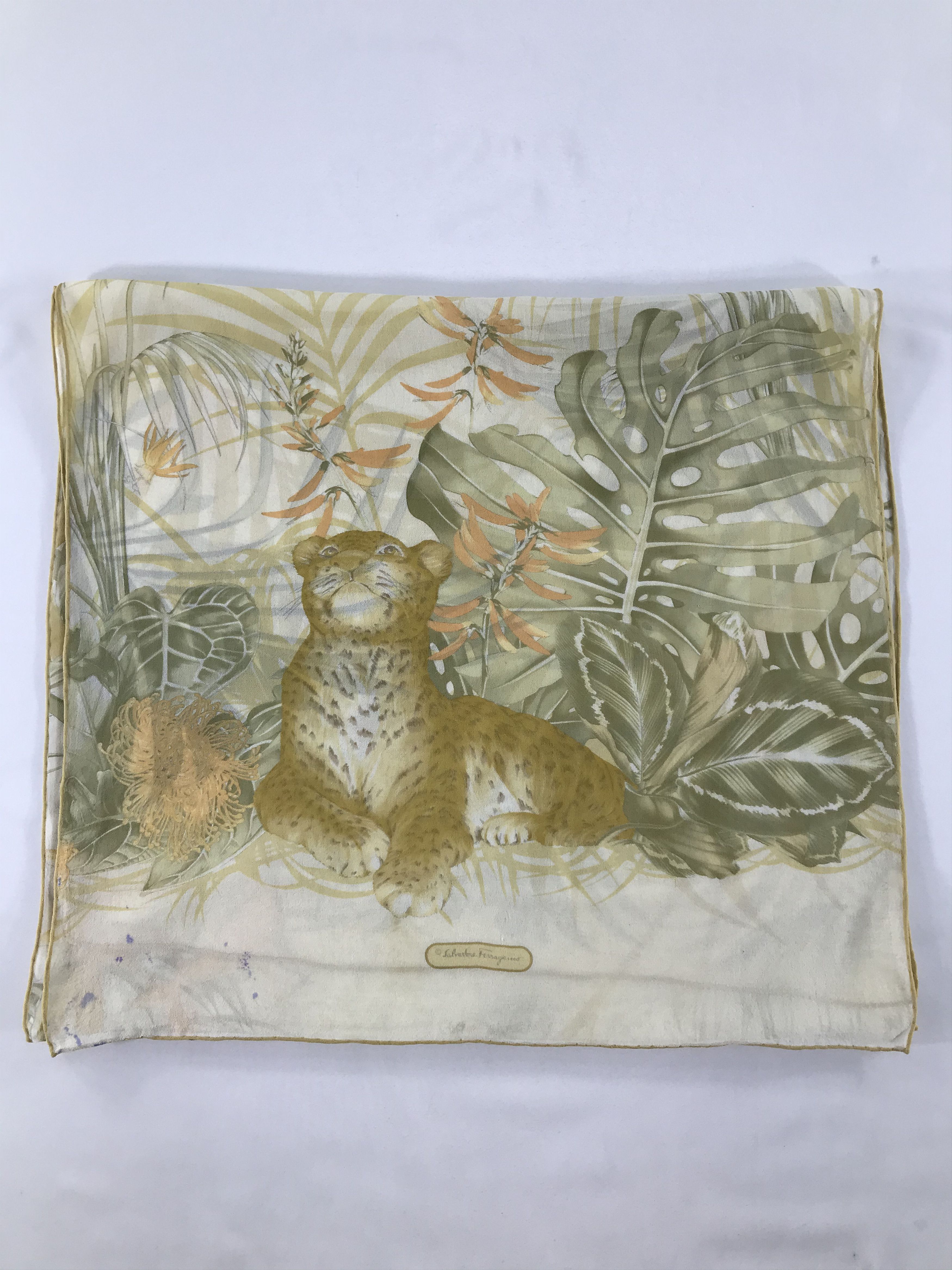 Vintage Vintage Salvatore Ferragamo Silk Scarf Size ONE SIZE - 2 Thumbnail