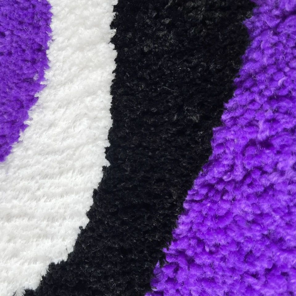 Japanese Brand × Vintage Handmade Tufted Rug Soft Smile Face Carpet 60cm x 60cm Size ONE SIZE - 5 Thumbnail