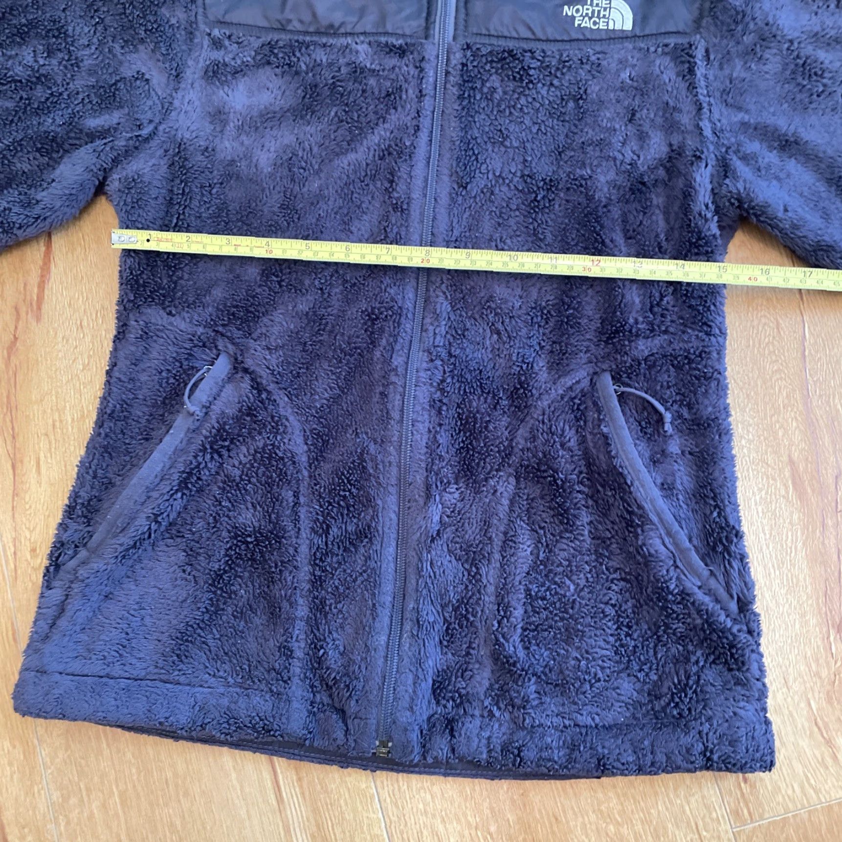 The North Face VINTAGE The NORTH FACE Oso Hooded Jacket XS Dark Grey Furry Raschel Fleece Full Zip Womenhood? Size XS / US 0-2 / IT 36-38 - 4 Thumbnail