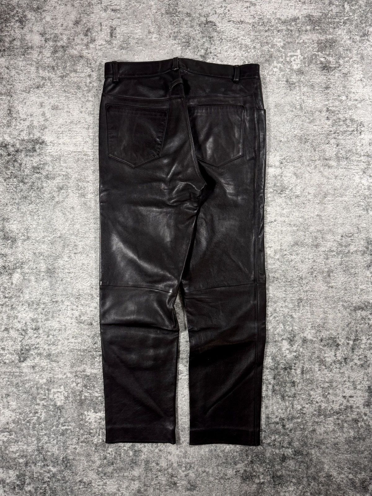 Jean Paul Gaultier 1990s Jean Paul Gaultier Paneled Black Lamb Leather Pants Size US 30 / EU 46 - 3 Thumbnail