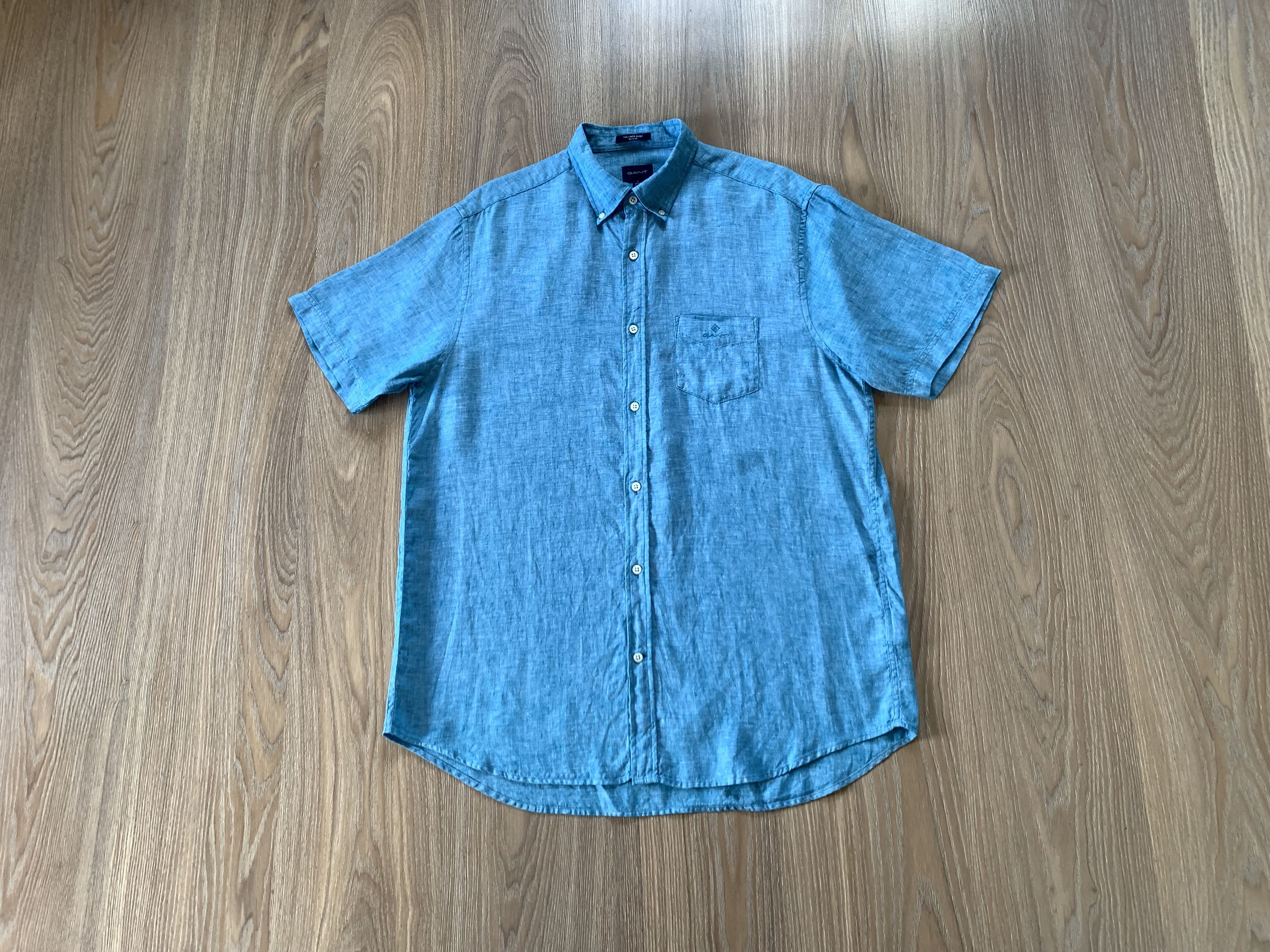 Gant Gant Regular Linen Summer Short Sleeve Shirt Size US L / EU 52-54 / 3 - 12 Thumbnail
