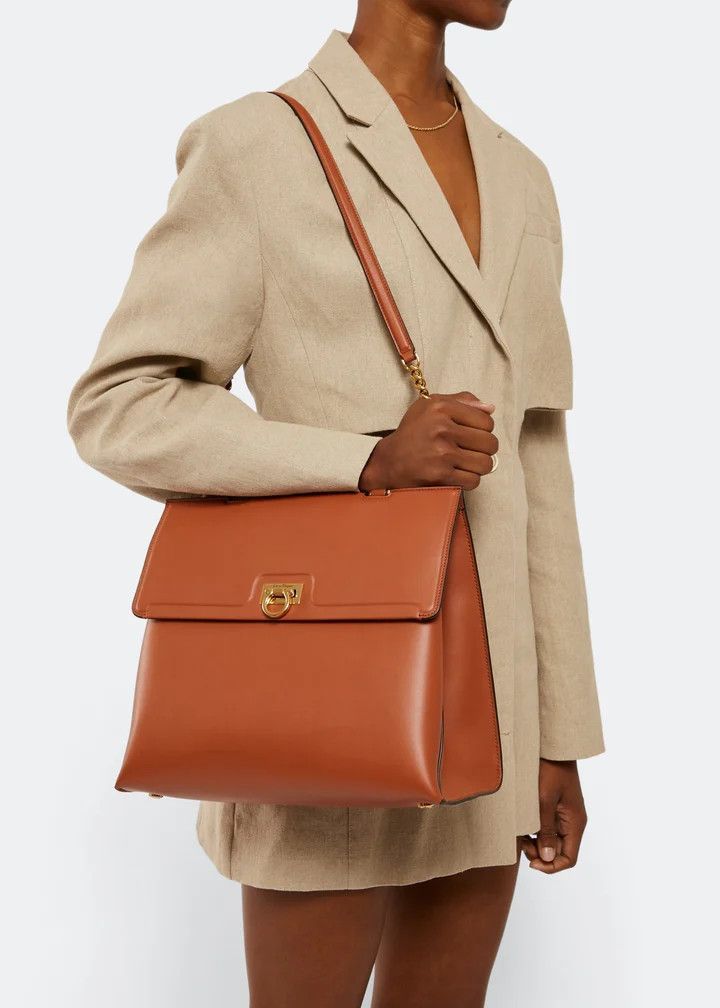 Salvatore Ferragamo o1s1rm0526 Size : OS / Shoulder Bag in Chocolate Brown Size ONE SIZE - 5 Thumbnail