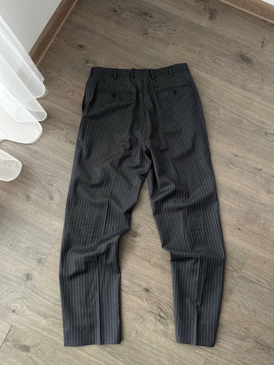 Corneliani × Vintage Vintage Corneliani Lana Extrafine Gray Striped 48R Suit Size 48R - 21 Thumbnail