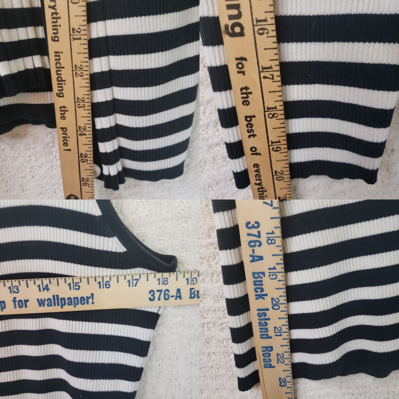 Vintage Cable & Gauge 2-Piece Set Black White Stripe Sleeveless Top Sweater XL Women Men? Size XL / US 12-14 / IT 48-50 - 9 Thumbnail