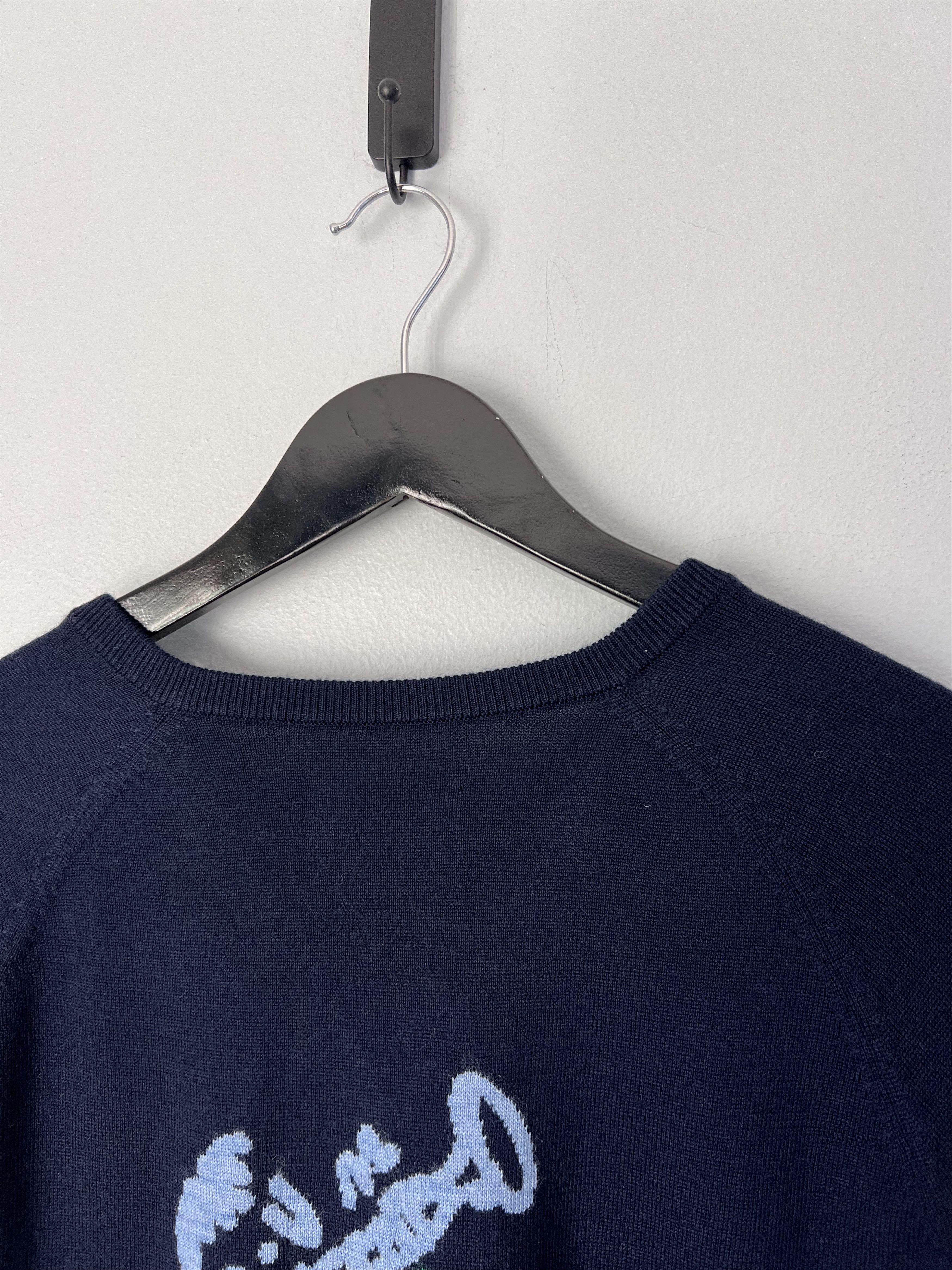 Aime Leon Dore × Drake's Aime Leon Dore Drake's Intarsia V-Neck Sweater in Navy Size US M / EU 48-50 / 2 - 2 Thumbnail