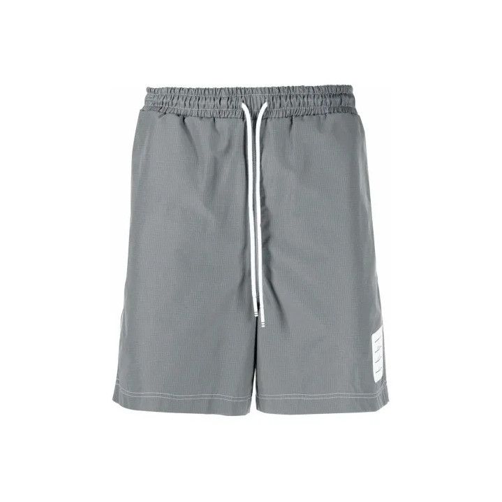 Thom Browne Thom Browne Grey Drawstring Casual Shorts for Men Size US 36 / EU 52 - 1 Thumbnail