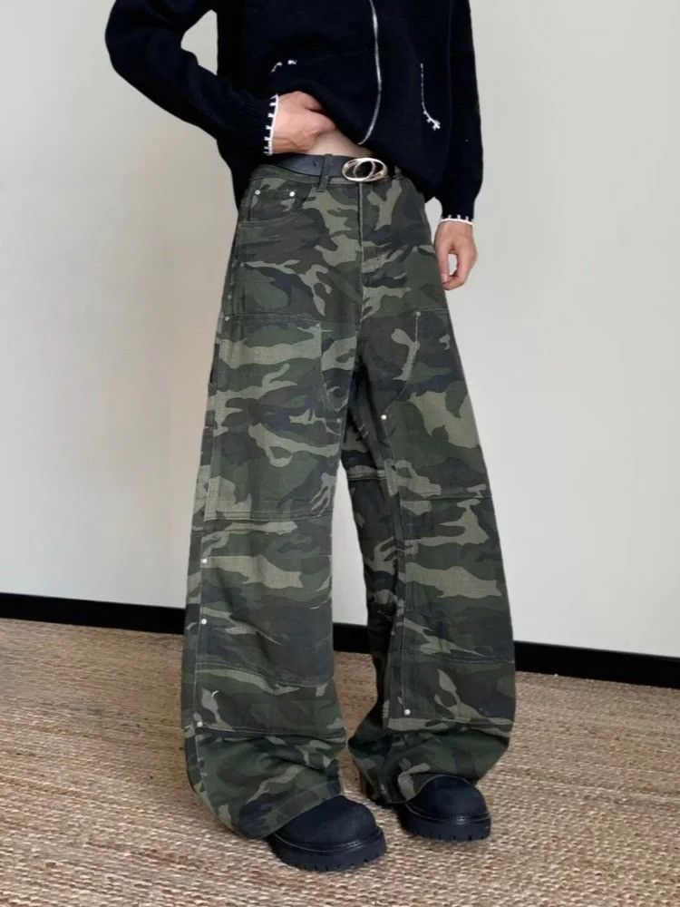 Vintage Y2K Streetwear Camouflage Baggy Cargo Jeans Size US 30 / EU 46 - 6 Thumbnail