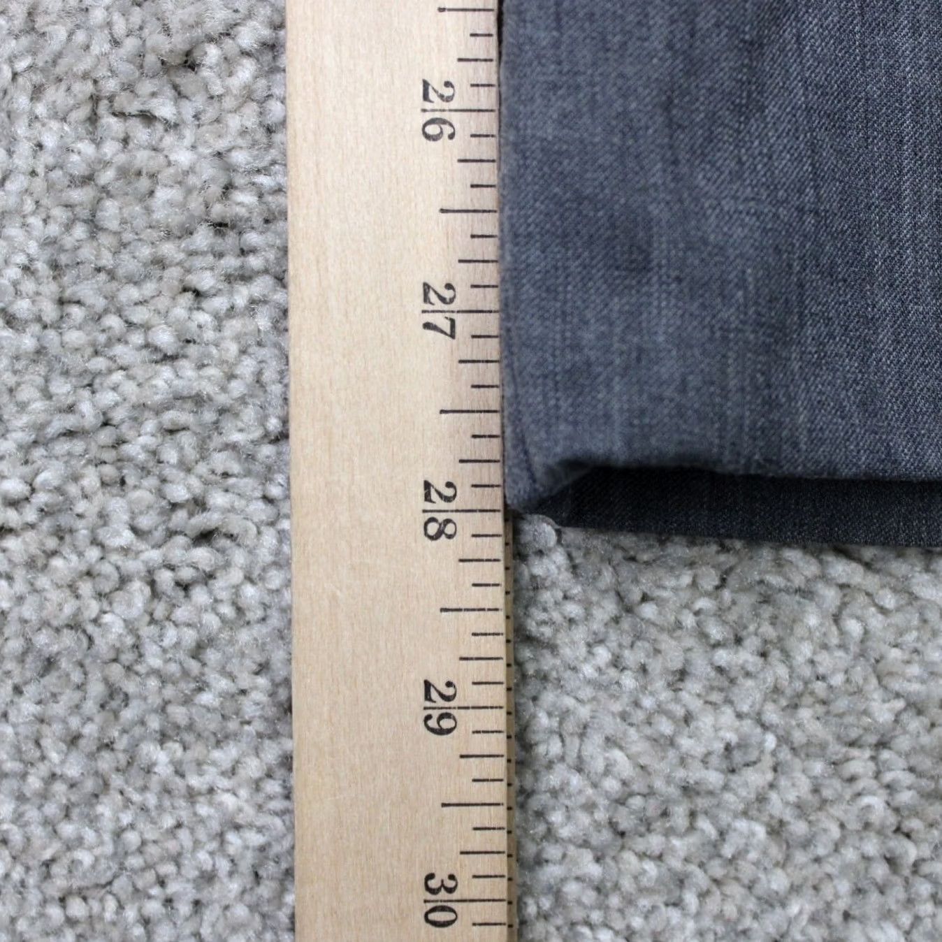 Joseph Abboud Joseph Abboud Pants Mens 34x28 Gray 100% Wool Flat Front Straight Leg Size US 34 / EU 50 - 3 Thumbnail