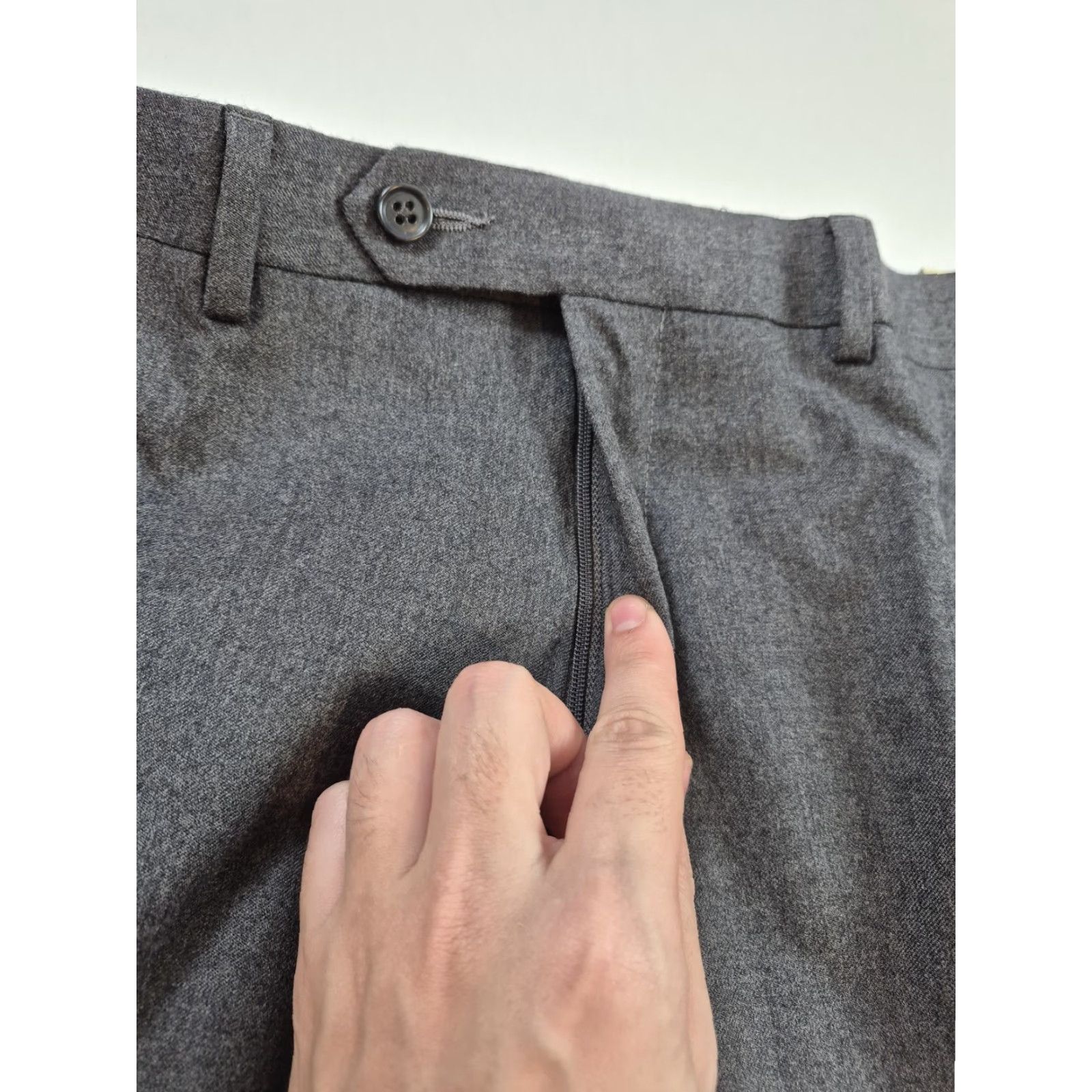 Ralph Lauren LaurHerren Ralph Lauren Dress Pants Mens 40x37 Gray Wool Flat Front NWT Unhemmed Size US 40 / EU 56 - 2 Thumbnail