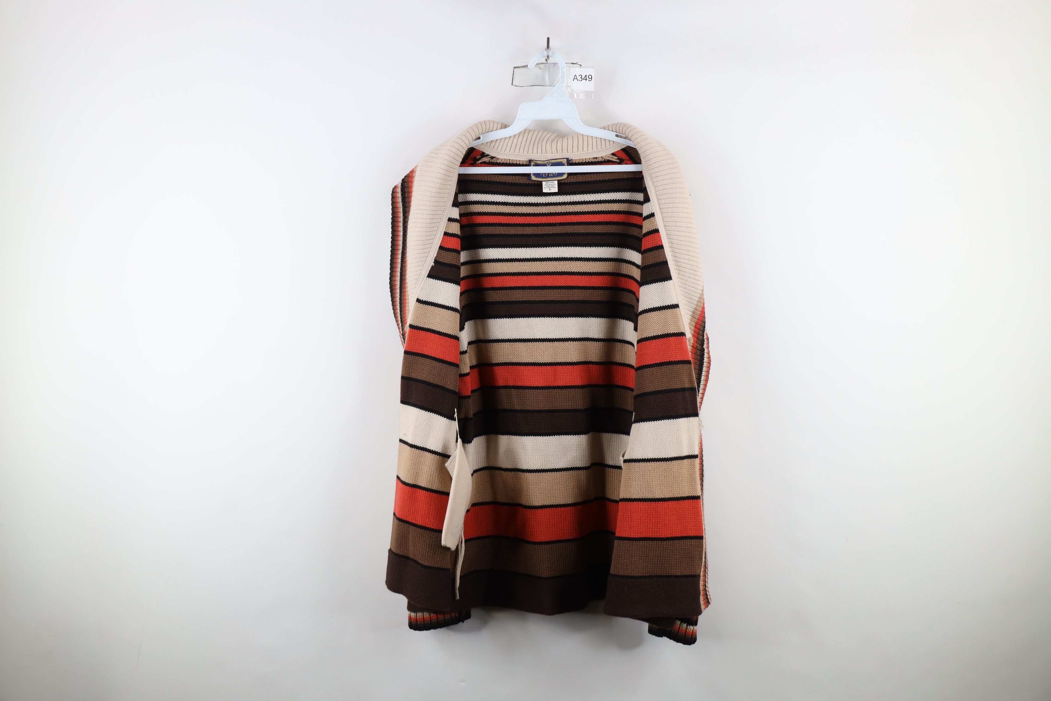 Vintage Deadstock Vintage 70s Mid Century Modern Wool Knit Sweater Size L / US 10 / IT 46 - 11 Thumbnail