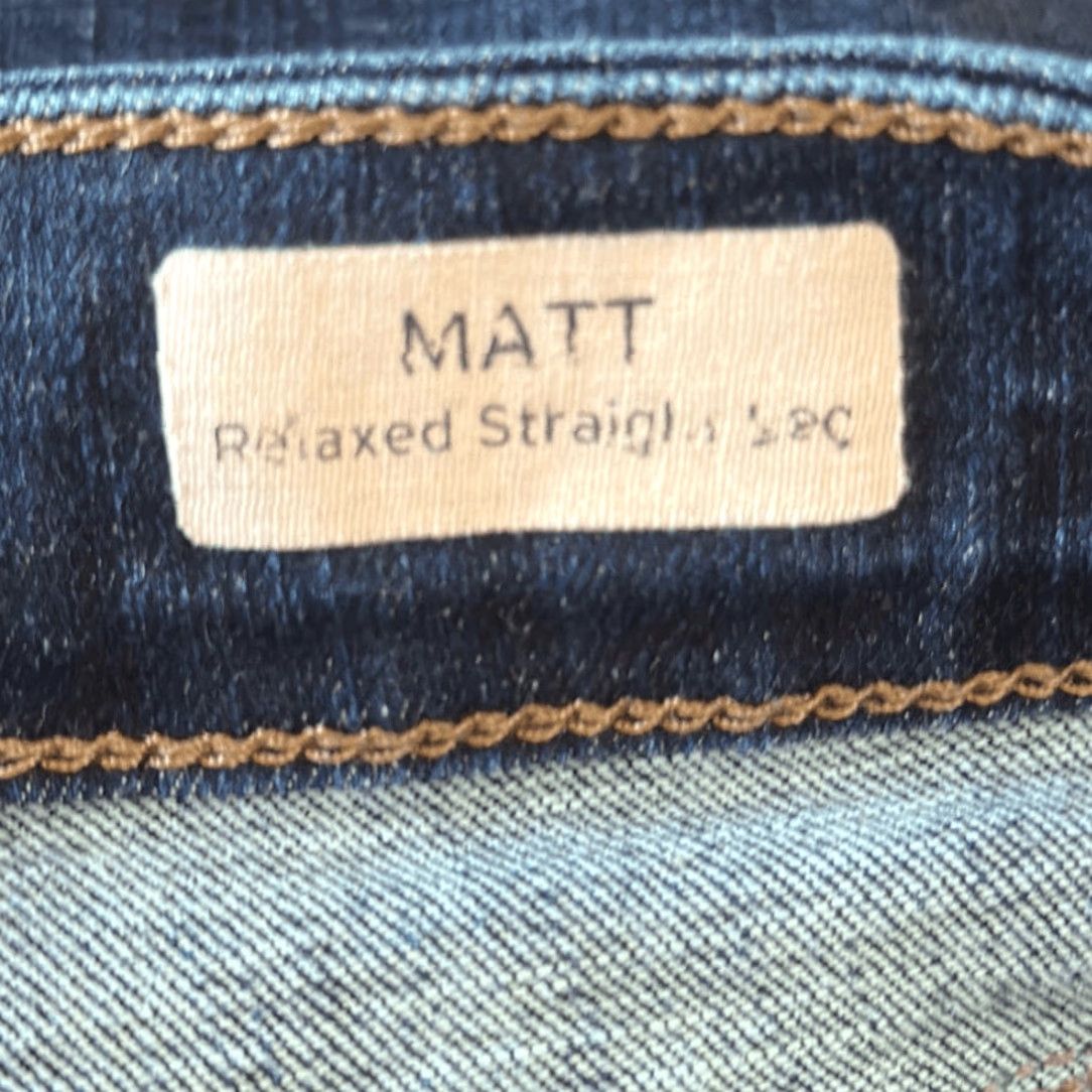 Vintage Mavi Jeans Matt Relaxed Straight Jeans W35 L34 Regular Size 35 Blue Straight Men Jeans Size US 35 - 7 Thumbnail