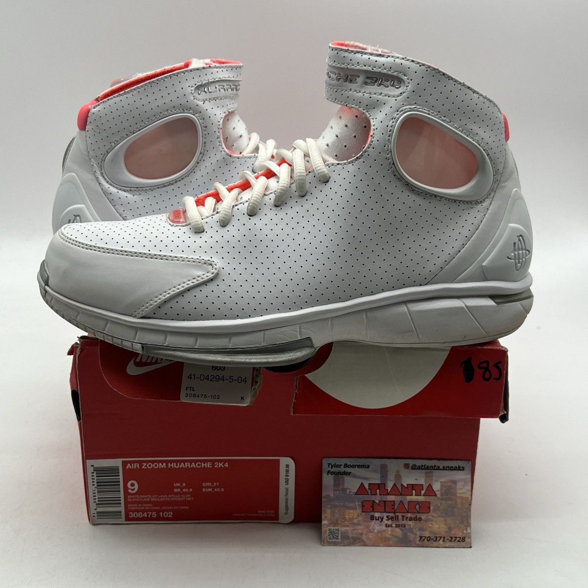 Nike Zoom huarache 2k4 white hot lava Size US 9 / EU 42 - 1 Thumbnail