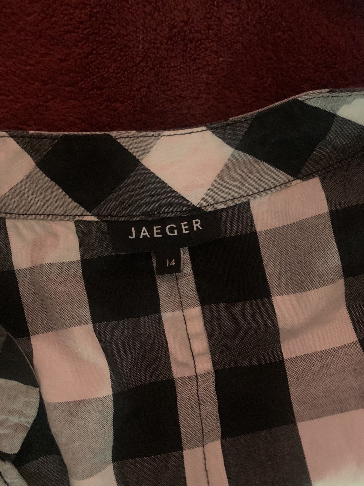 Jaeger Jaeger Black and White Checkered Mid-Length Dress Size M / US 6-8 / IT 42-44 - 9 Thumbnail