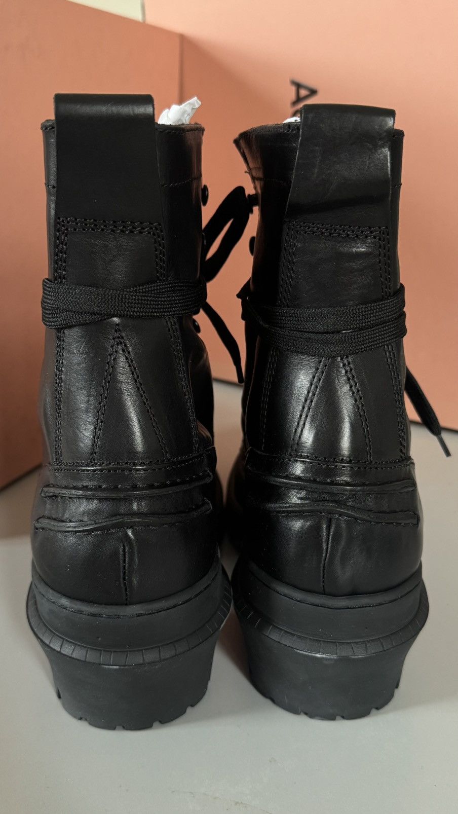 Acne Studios Acne Studios Bryant lace up black leather boots Size US 7 / EU 40 - 10 Thumbnail