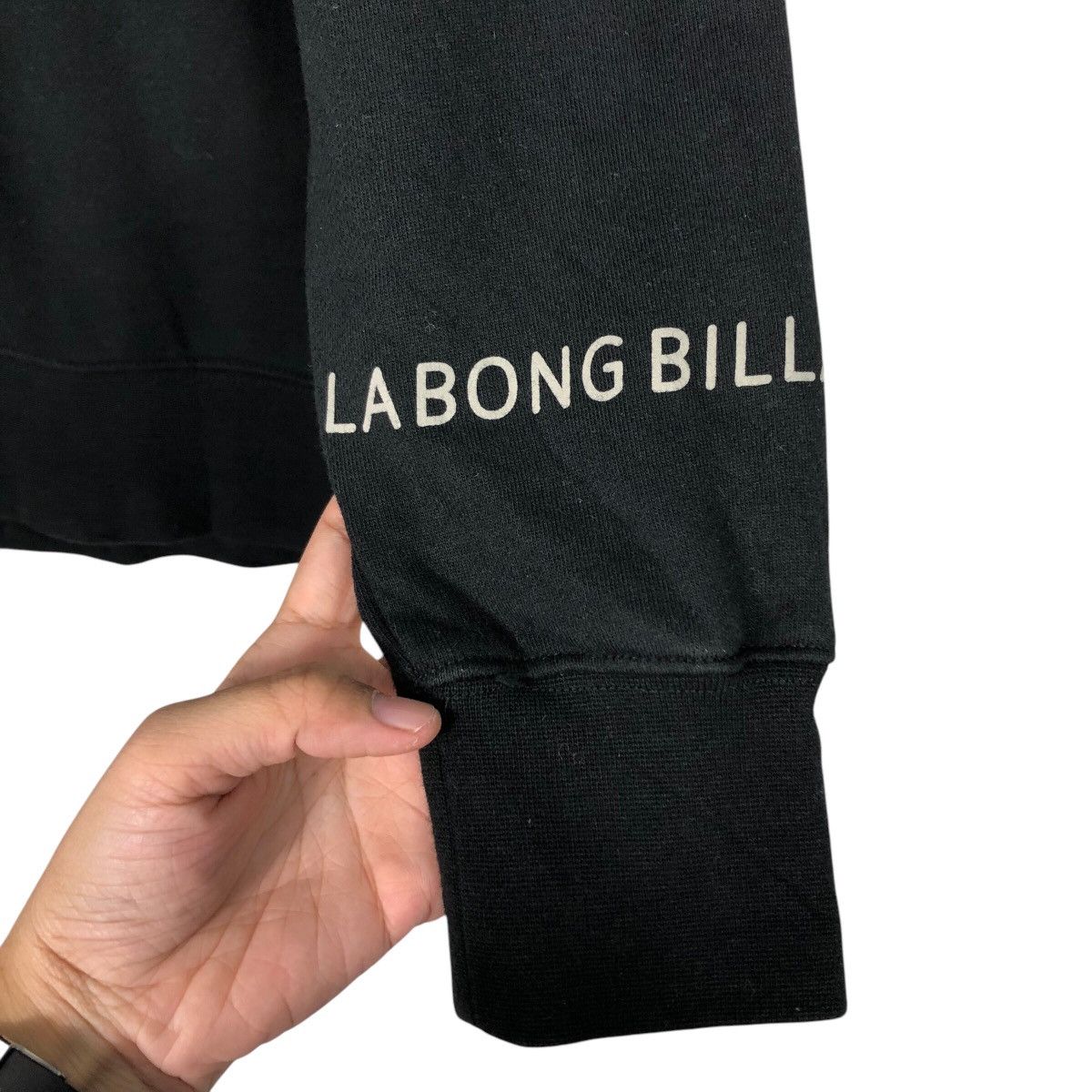 Japanese Brand × Vintage 📌Rich Black Vintage Sweatshirt Billabong Big Logo Size US S / EU 44-46 / 1 - 12 Thumbnail