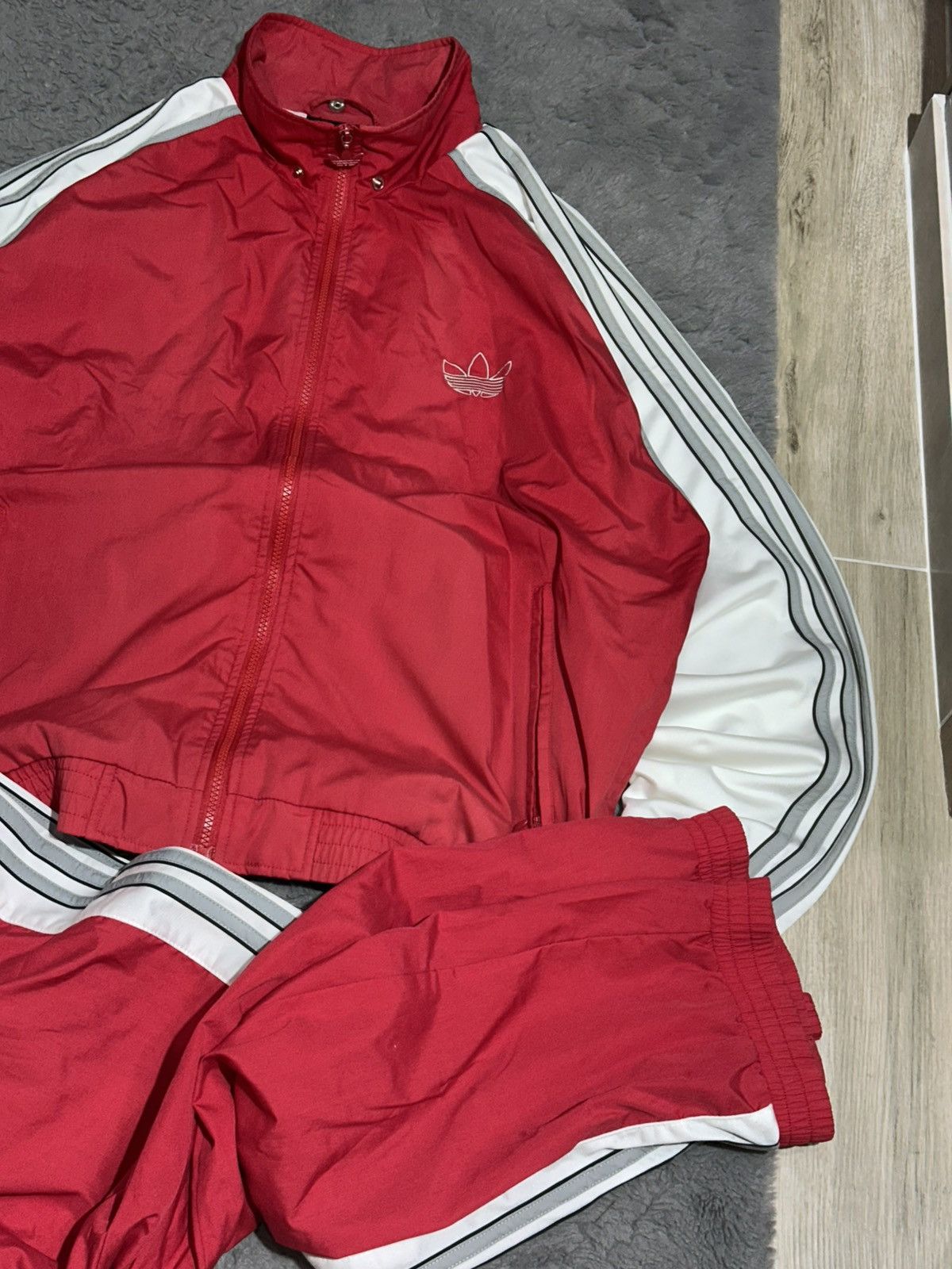 Adidas Vintage Adidas "Three Stripes" Tracksuit Set Size US XL / EU 56 / 4 - 3 Thumbnail