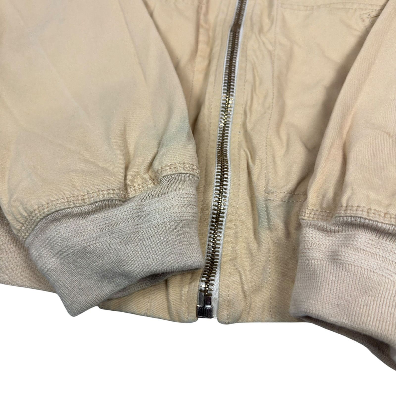Dolce & Gabbana × Vintage Dolce & Gabbana Men's Beige Cotton Full Zip Bomber Jacket 54 Size US L / EU 52-54 / 3 - 7 Thumbnail