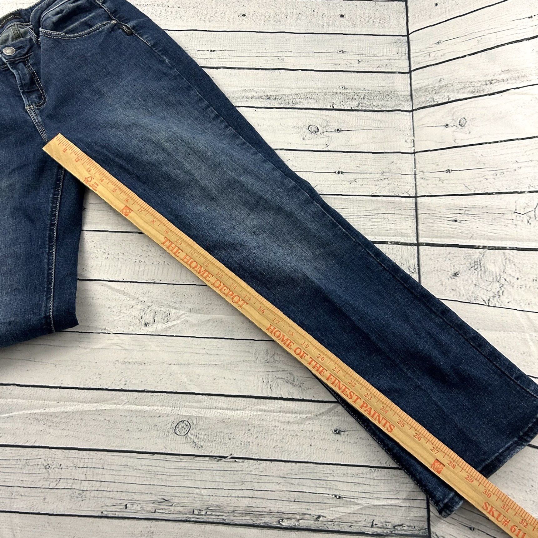 Silver Jeans Co. Silver Jeans Jeans Bootcut Slim Blue Medium Wash Women 33x31 Denim Size 24" / US 00 / IT 34 - 6 Thumbnail