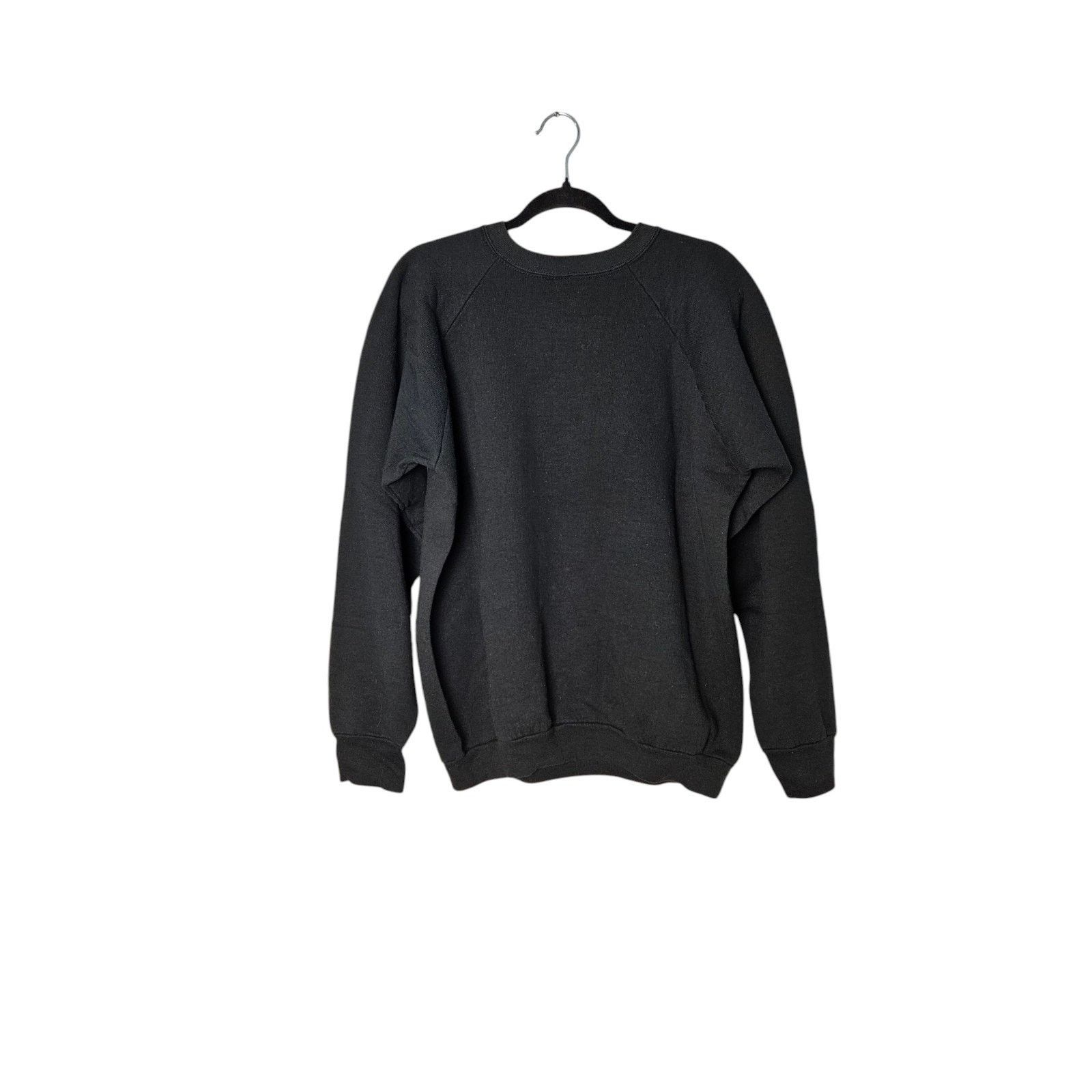 Fruit Of The Loom Vtg. Halloween Pumpkin Black Cat Puffy Paint Sweatshirt XL Size XL / US 12-14 / IT 48-50 - 4 Thumbnail
