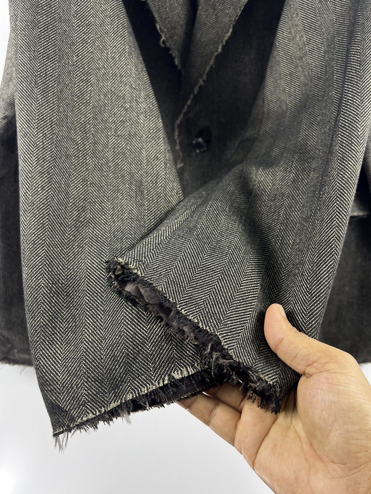Beams Plus 🔥 Herringbone Trashed Design Beams Japan OverCoat - L Size US L / EU 52-54 / 3 - 7 Thumbnail