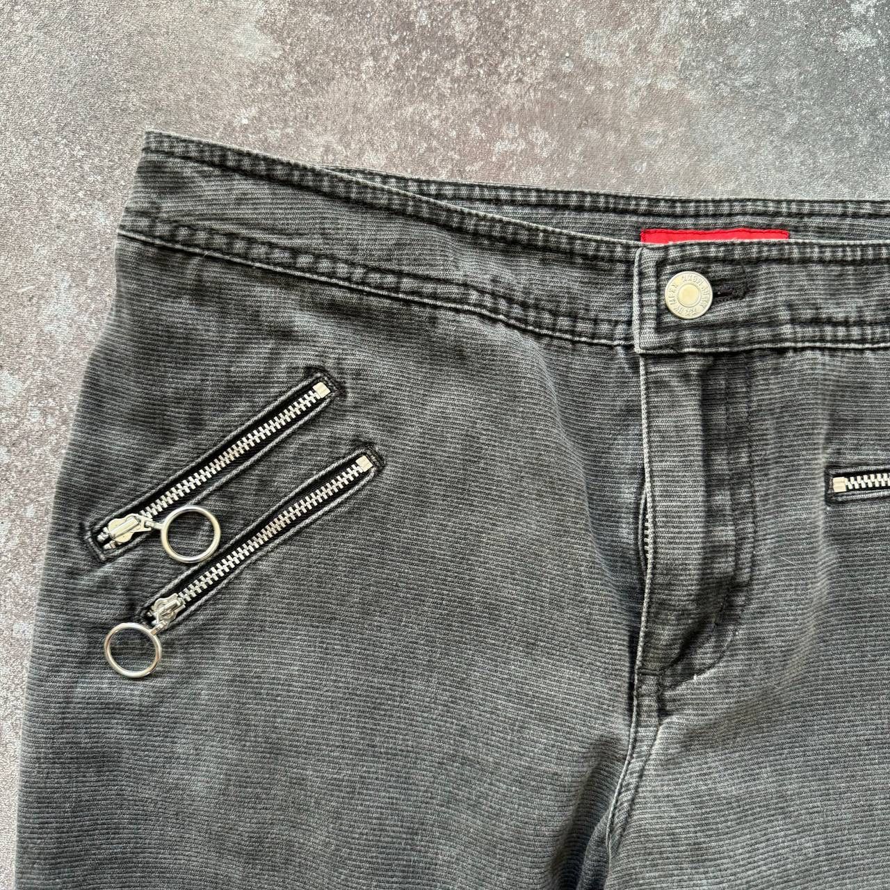 Hysteric Glamour × Japanese Brand × Vintage Amazing Zip Details Flared Washed Jeans Size 27" / US 4 / IT 40 - 5 Thumbnail