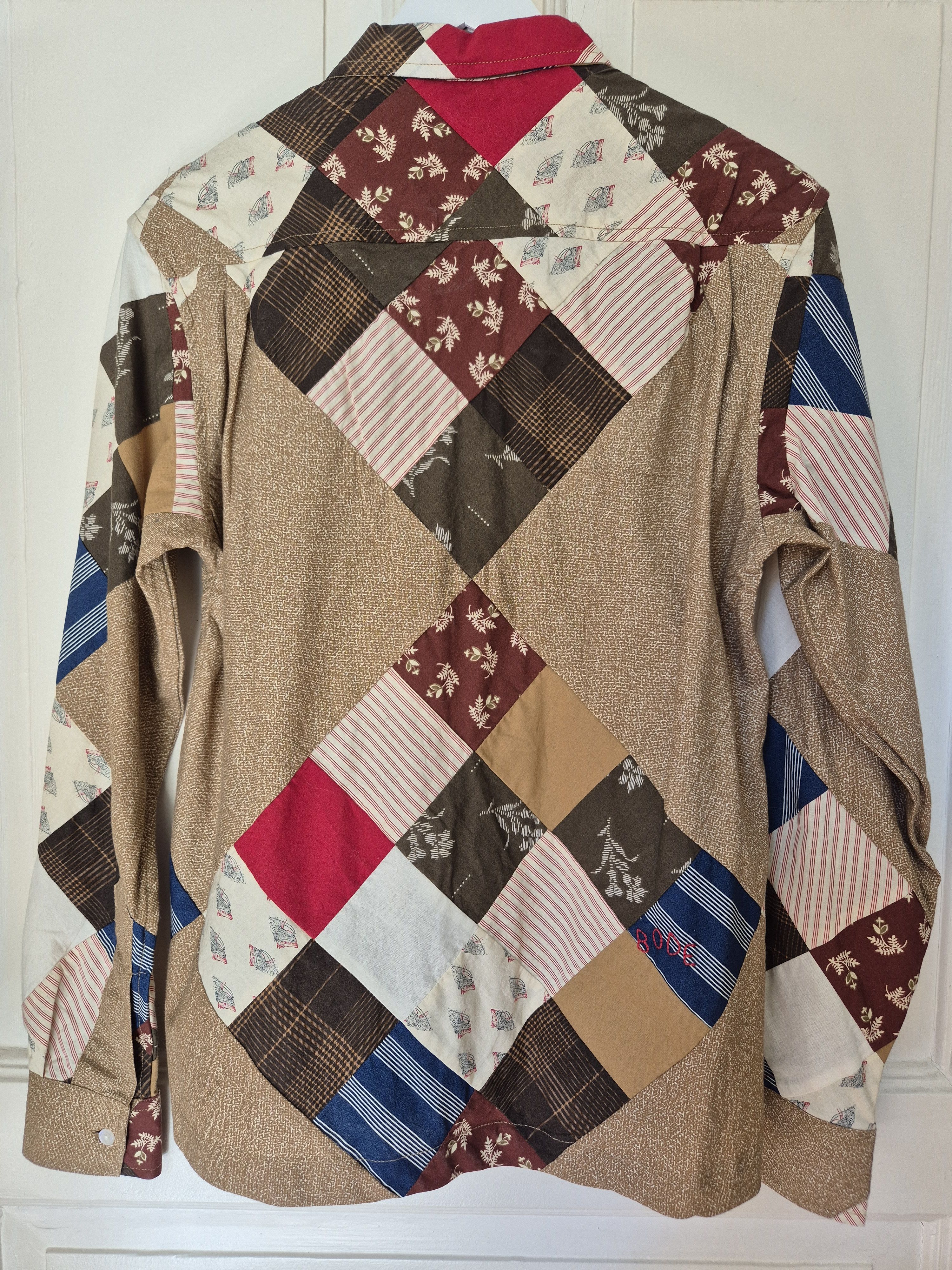 Bode Brown Pony Calico Quilt Shirt XS/S Size US S / EU 44-46 / 1 - 2 Thumbnail