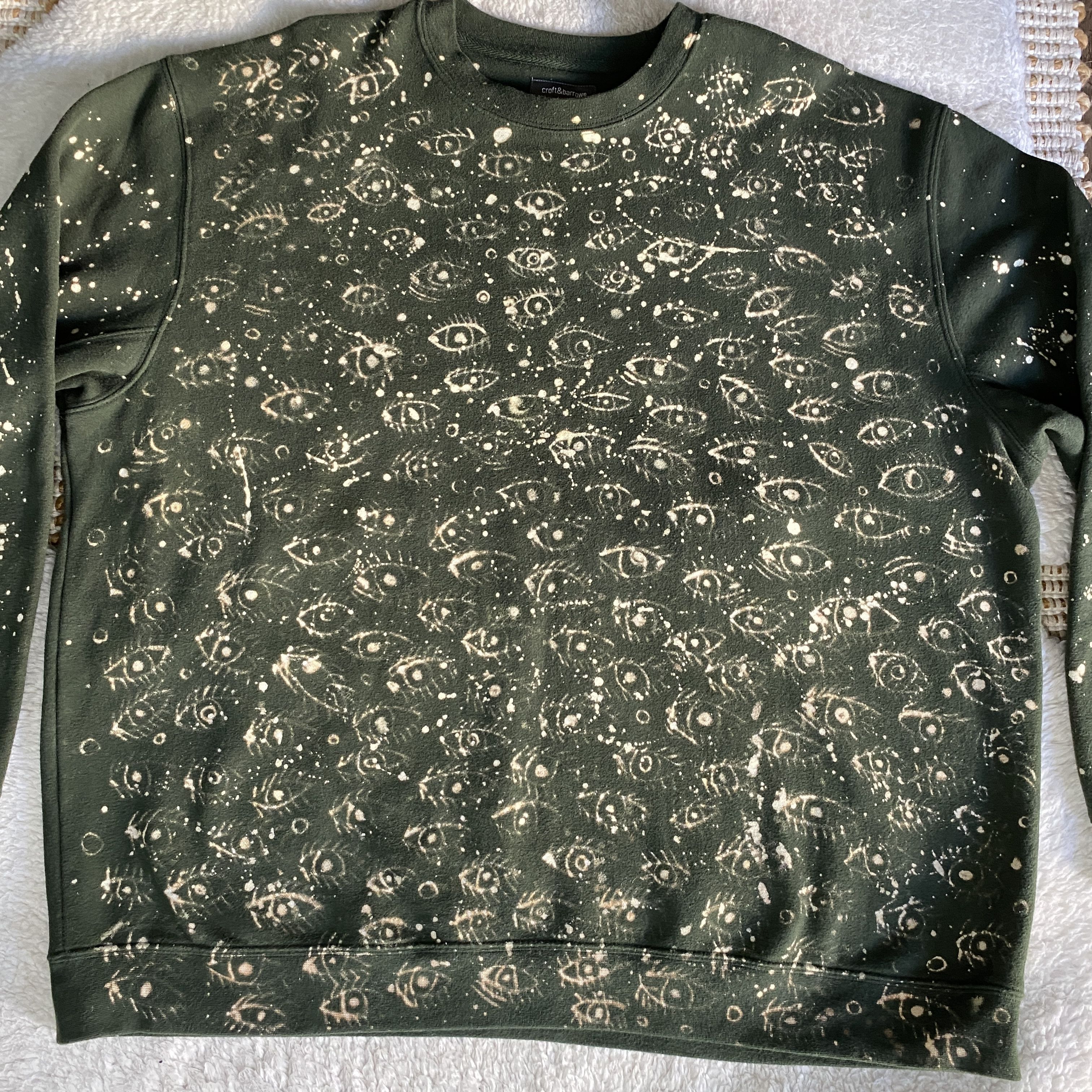 Croft & Barrow Handmade Reworked Croft & Barrow Bleach Dyed Sweatshirt Size US XL / EU 56 / 4 - 19 Thumbnail