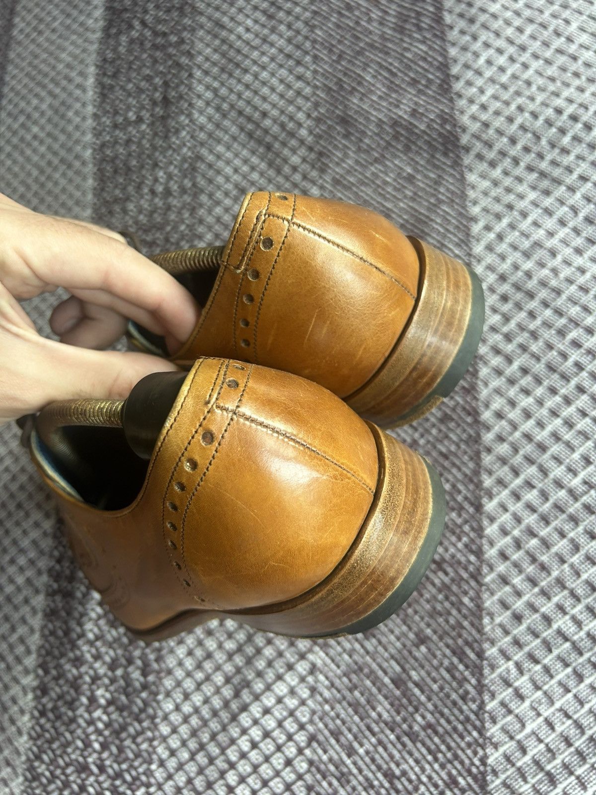 Vintage Barker Leather Luxury Shoes Brown Brogues Size 44 C14 Solid Size US 10 / EU 43 - 7 Thumbnail
