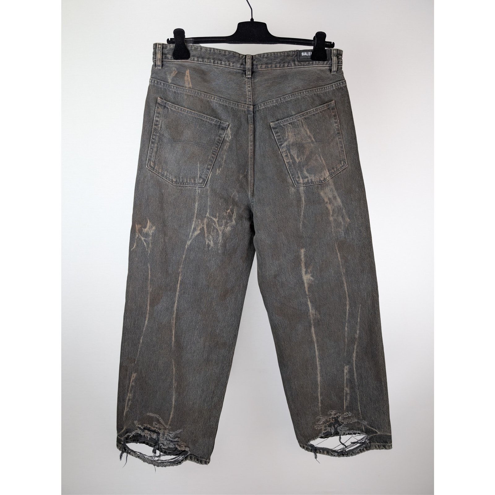 Balenciaga o1rshd1 34-36 Organic Japanese Oversized Denim Baggy Pants Size US 26 / EU 42 - 10 Thumbnail