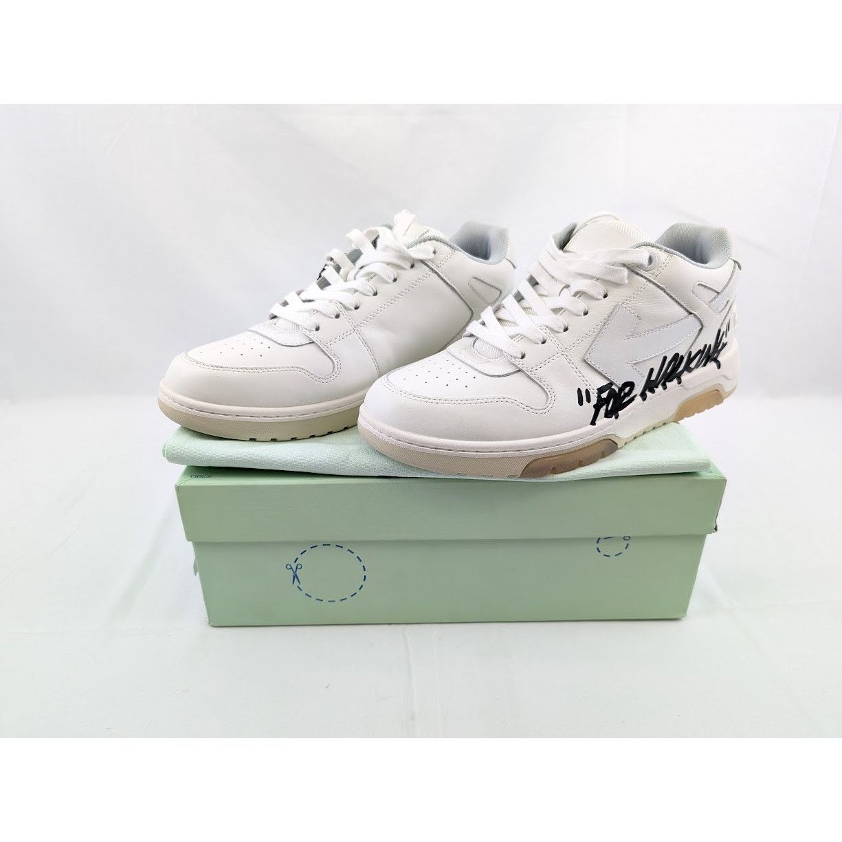 Off-White o1rshd1 Out Of Office Calf Low-Top Sneakers in White Size US 11 / EU 44 - 21 Thumbnail