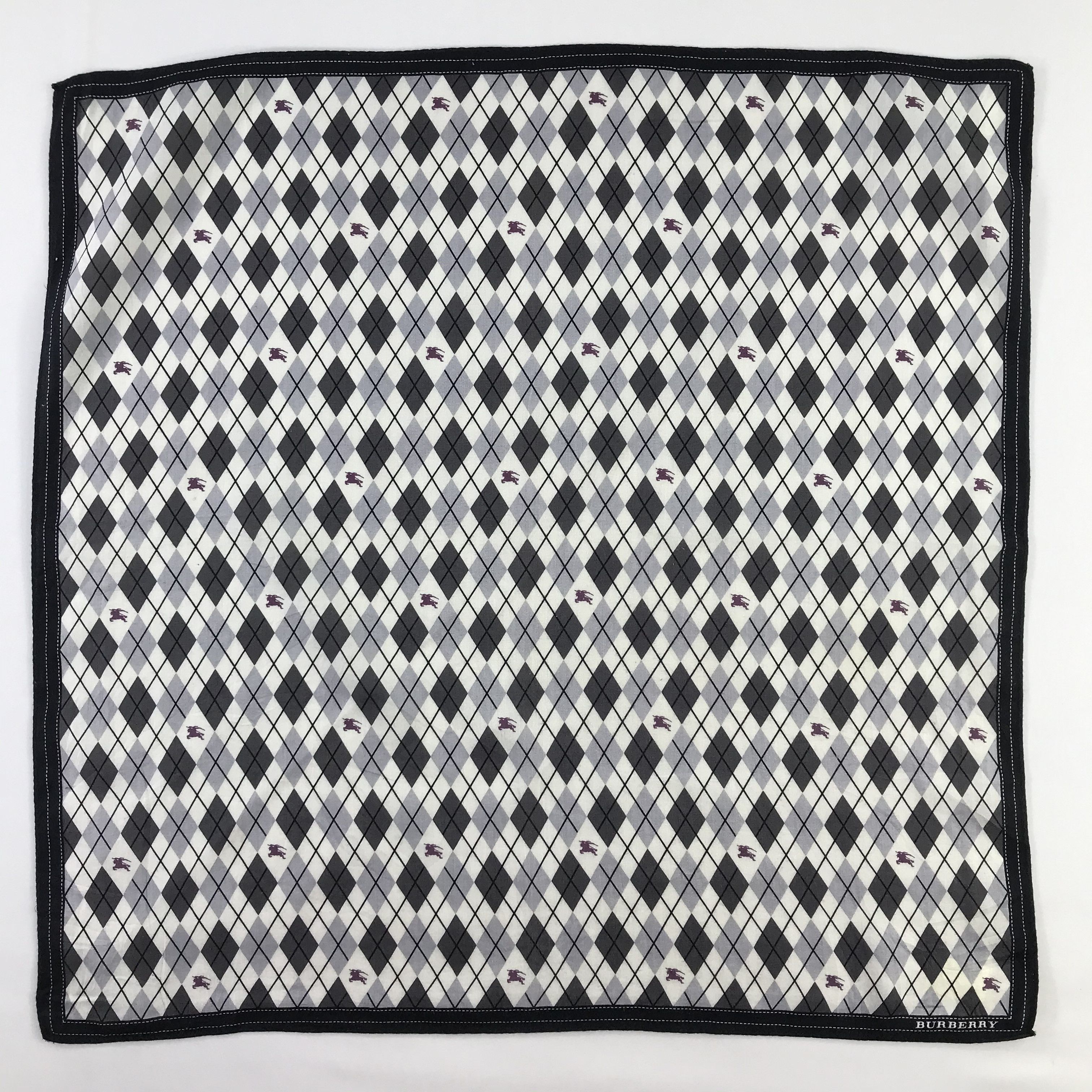 Burberry × Vintage Burberry Bandana / Handkerchief / Neckerchief - S844 Size ONE SIZE - 1 Thumbnail