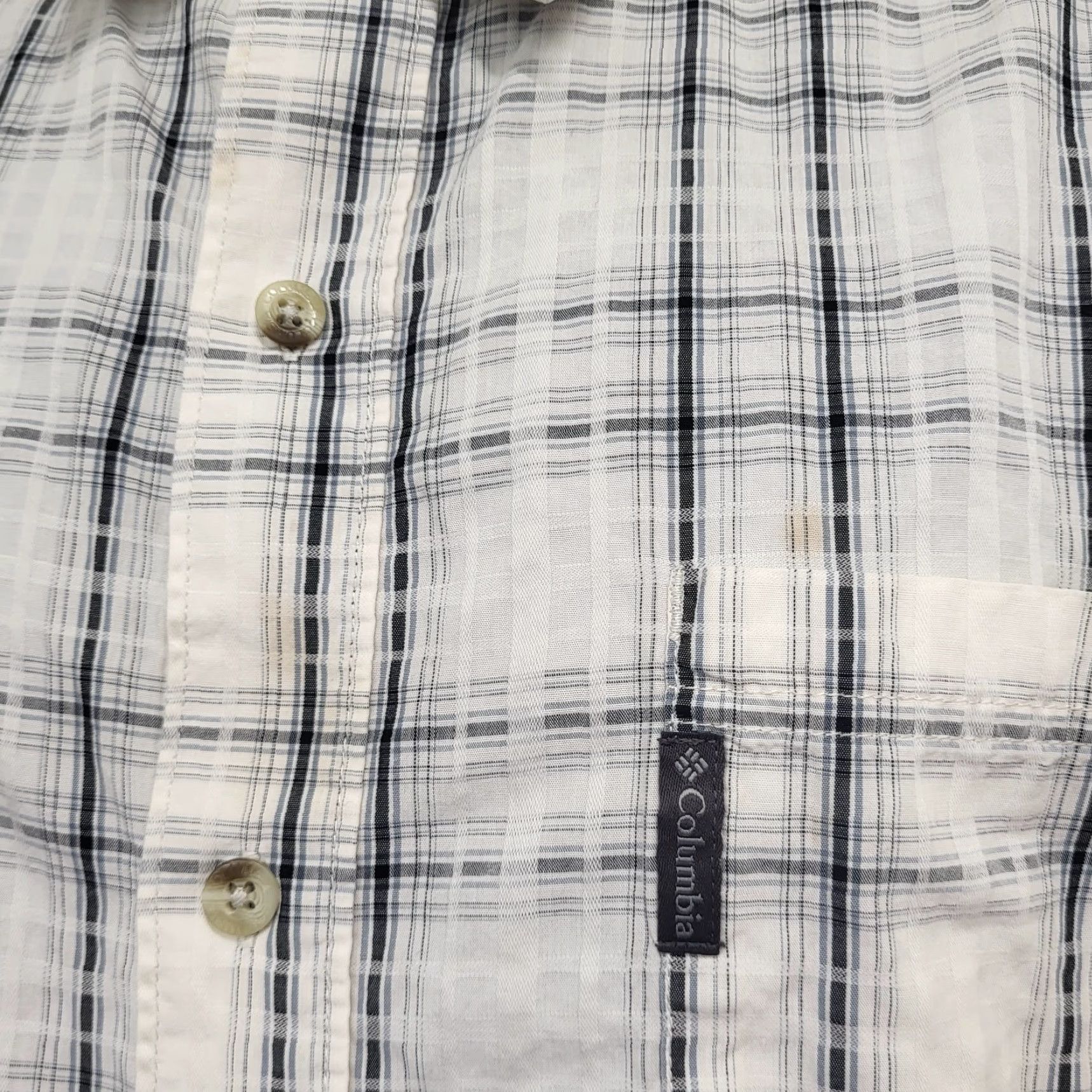 Vintage Columbia Shirt Men's XXL White Tartan Plaid Short Sleeve Button-Up Outdoor Casual Shirt Womens? Size US XXL / EU 58 / 5 - 5 Thumbnail