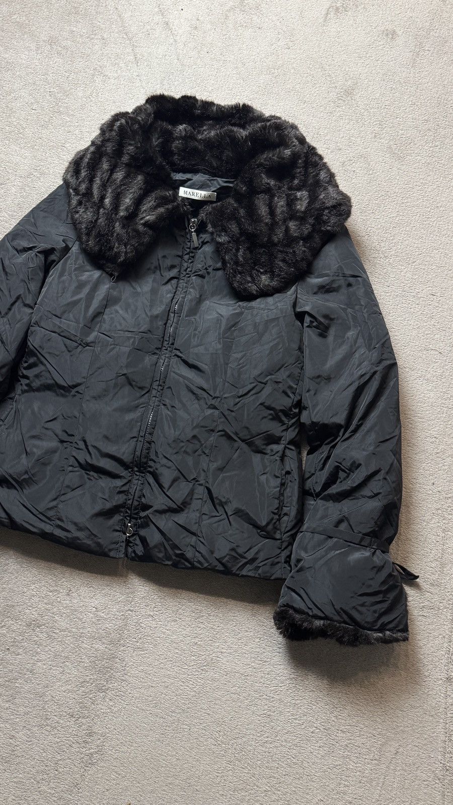 Marella Y2K Faux Fur Down Coat Jacket max mara ysl cdg Steampunk lgb Size S / US 4 / IT 40 - 5 Thumbnail