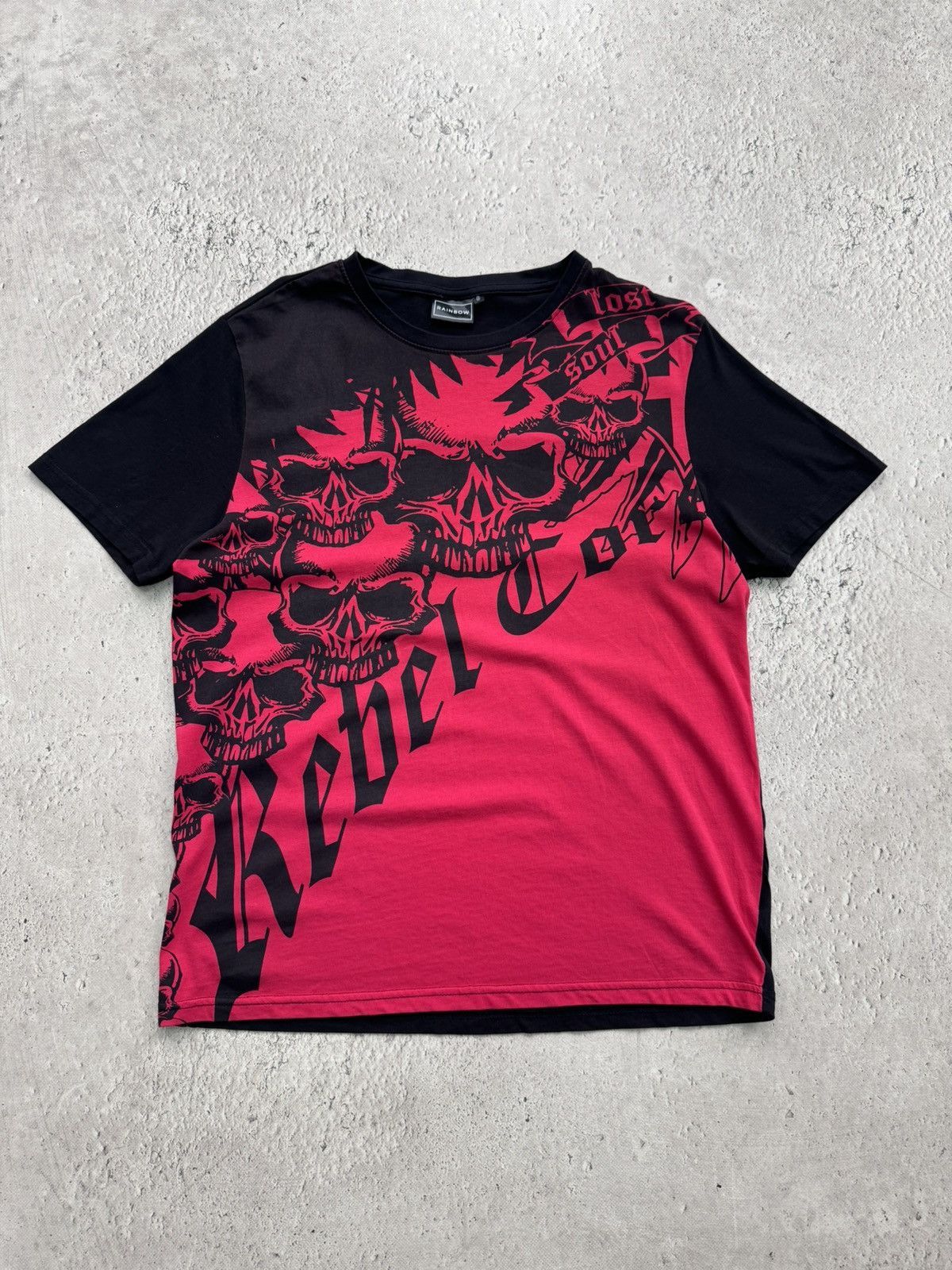 Affliction × Japanese Brand × Vintage VINTAGE REVERSIBLE AFFLICTION T-shirt faded CRZY Y2K HYPE Size US M / EU 48-50 / 2 - 1 Thumbnail