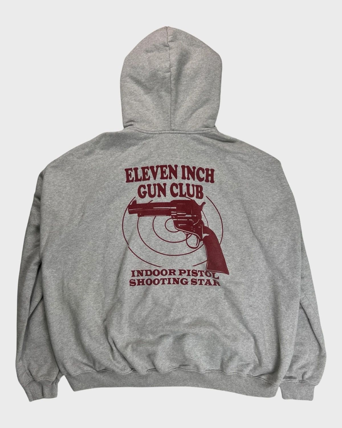 image of Vetements Aw16 Eleven Inch Gun Club Hoodie Grey Sz:m, Men's (Size Medium)