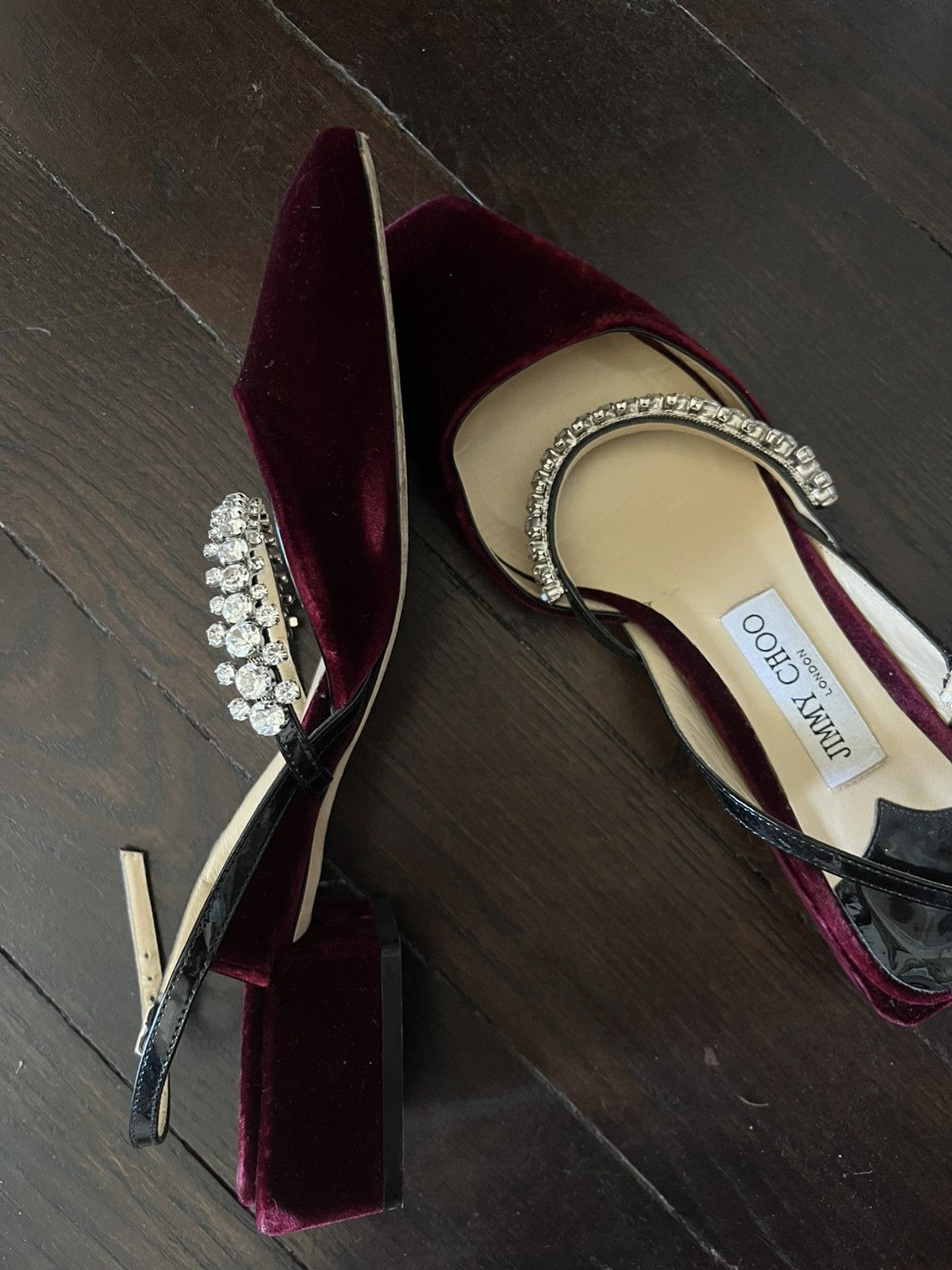 Jimmy Choo Jimmy Choo bedazzled velvet shoes Size US 9.5 / IT 39.5 - 2 Thumbnail
