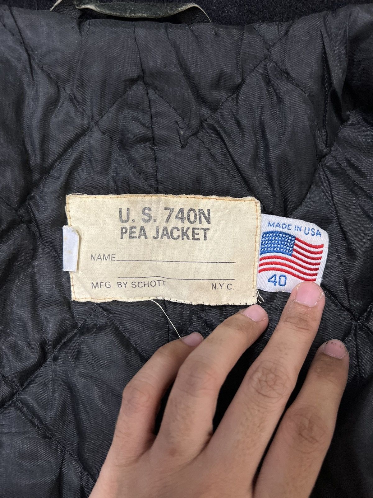 Schott 🔥 VINTAGE SCHOTT NAVY PEACOAT Size US M / EU 48-50 / 2 - 15 Thumbnail