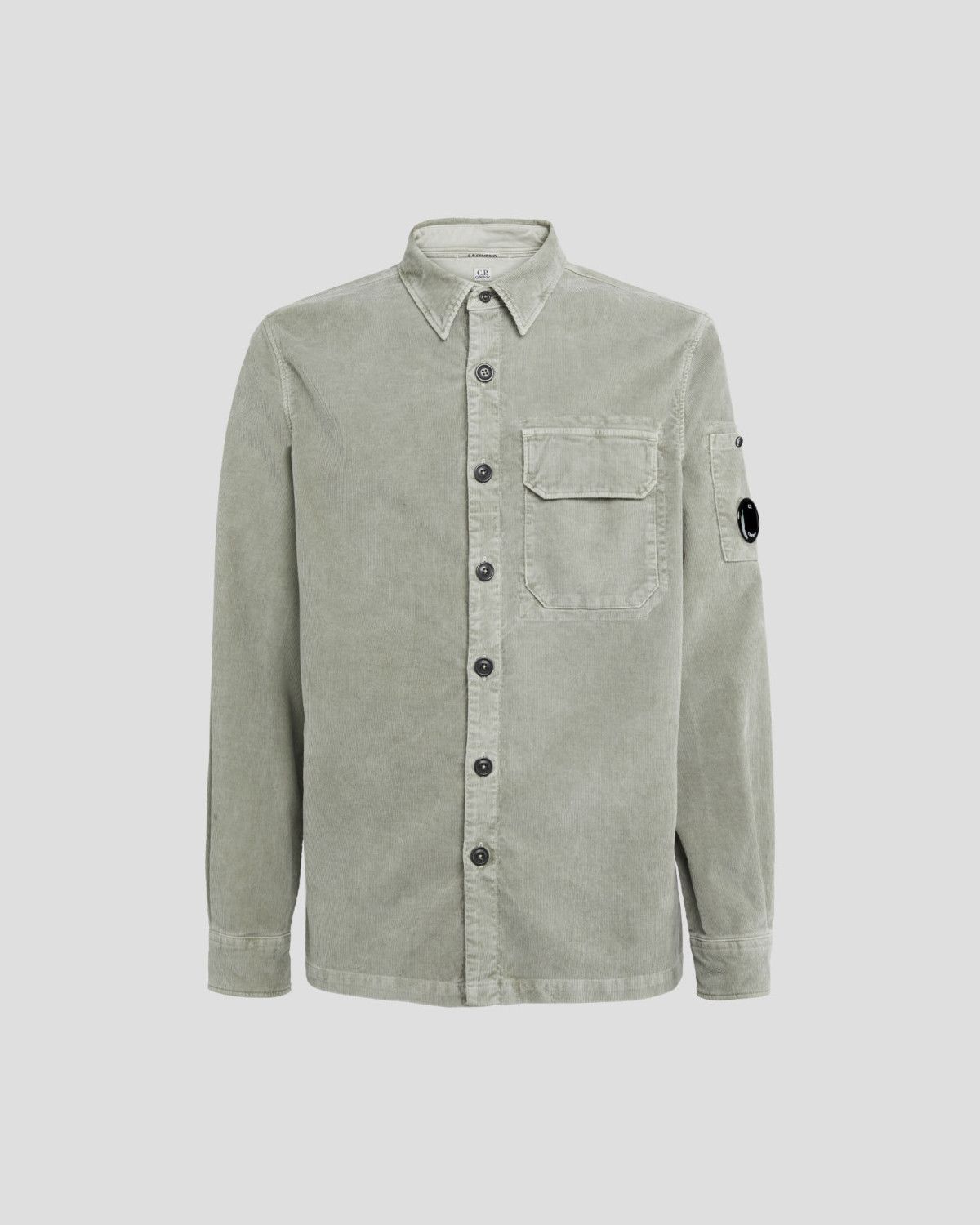 o1y1224 Solid Color Shirt in Sage Green