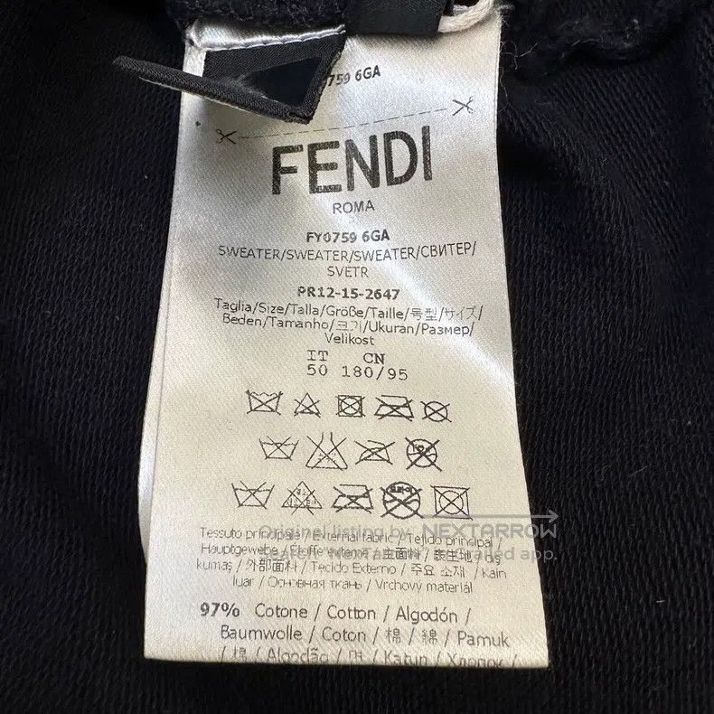 Fendi Fendi Black Little Monster Studs and Leather Cotton Round Size US M / EU 48-50 / 2 - 7 Thumbnail