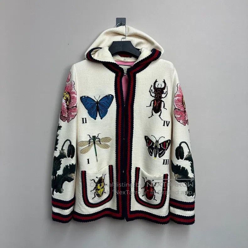 Gucci Gucci Show embroidered cardigan coat Size M / US 6-8 / IT 42-44 - 1 Thumbnail
