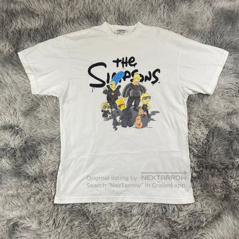 Balenciaga Balenciaga White Simpsons logo short-sleeve Size US M / EU 48-50 / 2 - 1 Thumbnail